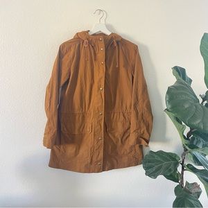 Madewell Anorak Raincoat size medium tan brown color